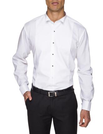 A man is wearing an Abelard Marcella Classic Fit Dinner Shirt