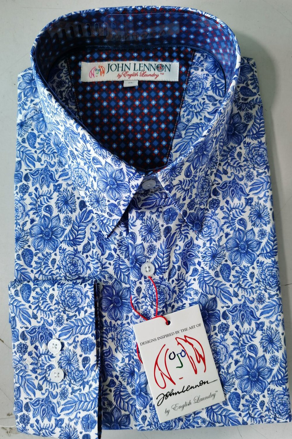 John Lennon Shirt White Long Sleeve JLW7103 Tony Barlow Hire