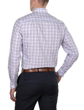 Load image into Gallery viewer, Hardy Amies Lilac Check Business Shirt (Slim Fit)