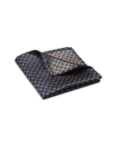 Buckle Paisley Navy Pocket Square